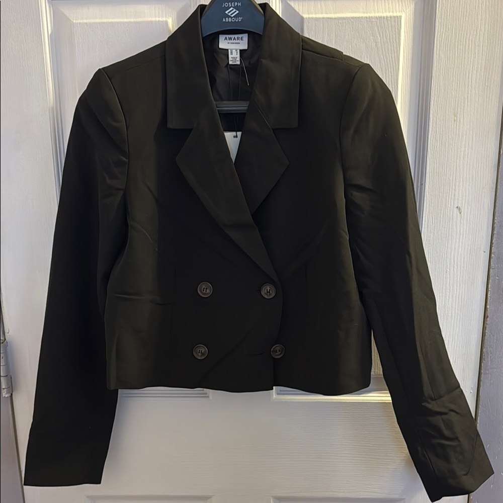 Black Double-Breasted Women's Jacket